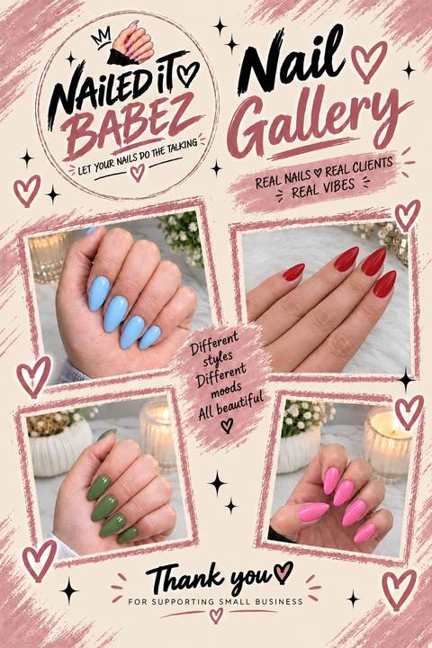 Nailed It Babez nail gallery collage
